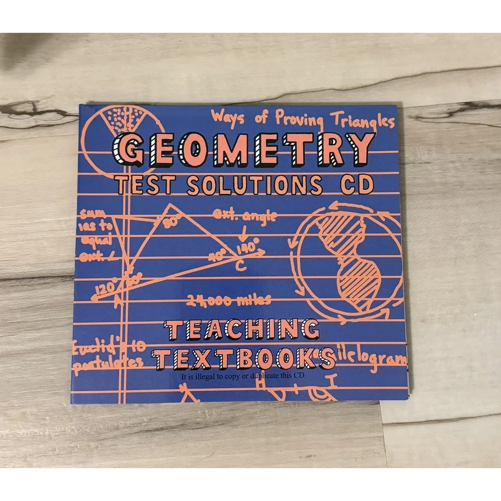 Teaching Textbooks Geometry Test Solutions CD - High School Math CD-ROM 1st ed